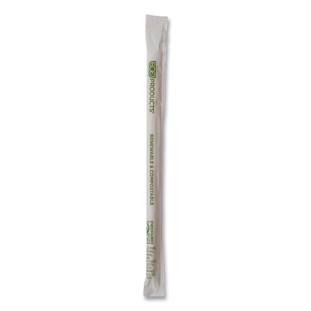 Eco-Products Renewable and Compostable PHA Straws, 7.75 in., Natural White, 2000PK EP-STPHA775